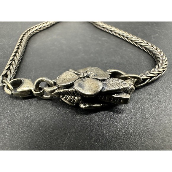 Trollbeads Sterling Silver 925 Foxtail Chain  Bracelet 7” - Picture 1 of 8